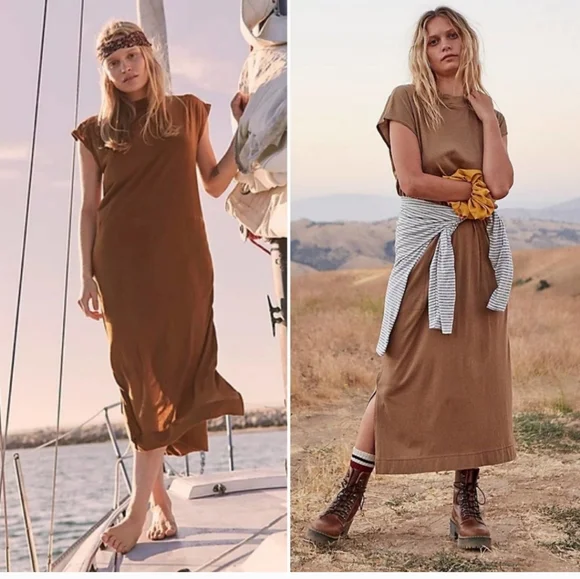 Free People all day long midi T-shirt dress - Picture 5 of 13